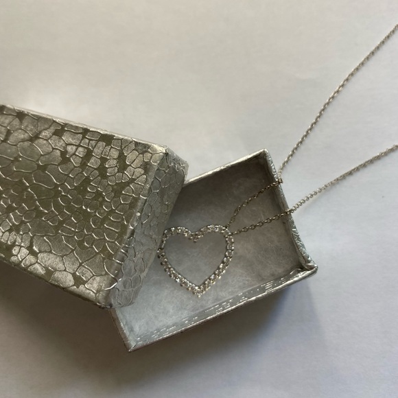 Genuine Sterling Silver & Cubic Zirconia Necklace - Picture 10 of 10